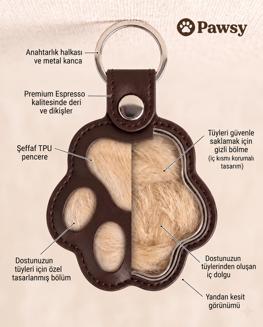 Pawsy Anı anahtarlık