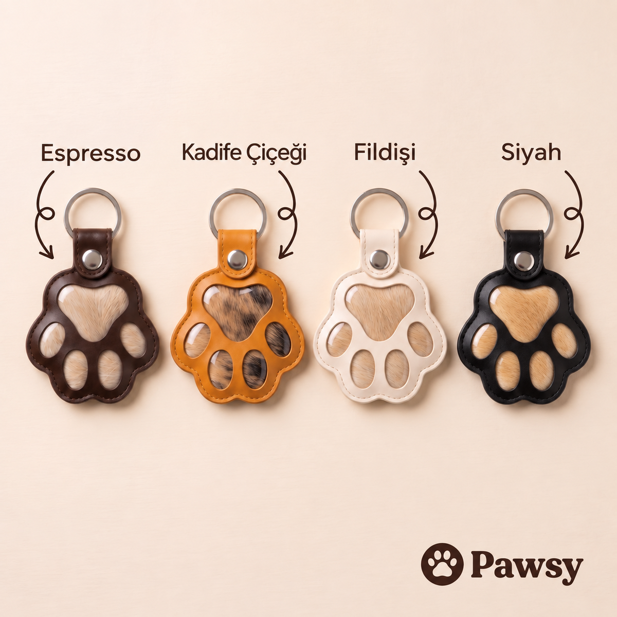 Pawsy Anı anahtarlık